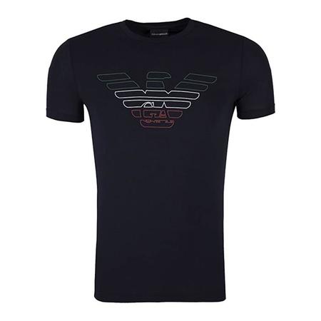 [당일발송] 엠포리오 아르마니 코튼 라운드넥 프린트 블랙 티셔츠 3Z1T90 1JT11Z 0999